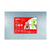 Apli Pack de 3 Goma Eva Purpurina Plata 600 x 400 mm - Grosor 2 mm - Impermeable - Moldeable al Calor - Color Plata