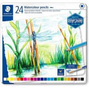 Staedtler 146 10C Pack de 24 Lapices de Colores Acuarelables - Resistentes a la Rotura - Colores Surtidos