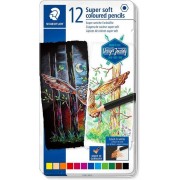 Staedtler Super Soft 149C Pack de 12 Lapices de Colores - Mina Extra Suave - Colores Surtidos