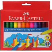 Faber-Castell Jumbo Pack de 24 Rotuladores Punta Gruesa - Tinta con Base de Agua Lavable - Colores Surtidos