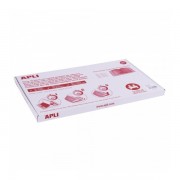 Apli Caja de 25 Fundas Transparentes de PVC con Solapa Autoajustable - Adaptables sin Corte - Adhesivo Eco-Friendly