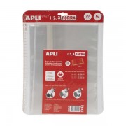 Apli Pack de 5 Forros de Libro con Solapa Ajustable 290mm - PP - Forra en 3 Pasos