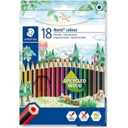 Staedtler Noris Colour 185 Pack de 18 Lapices Hexagonales de Colores - Resistencia a la Rotura - Colores Surtidos