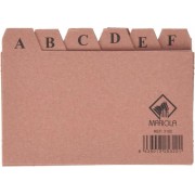 Mariola Indice A-Z Nº2 para Fichero - Medidas 125x75mm - Color Marron