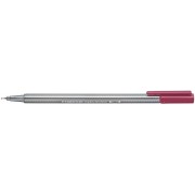 Staedtler Triplus Fineliner 334 Rotulador de Punta Fina - Trazo de 0.3mm - Tinta Base de Agua - Color Rojo Oscuro