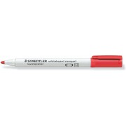 Staedtler Lumocolor 341 Marcador para Pizarra Blanca - Punta Biselada 1 - 2mm Aprox - Secado Rapido - Color Rojo