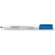 Staedtler Lumocolor 341 Marcador para Pizarra Blanca - Punta Biselada 1 - 2mm Aprox - Secado Rapido - Color Azul