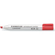 Staedtler Lumocolor 351 Marcador para Pizarra Blanca - Punta Biselada 2 - 5mm Aprox - Secado Rapido - Color Rojo