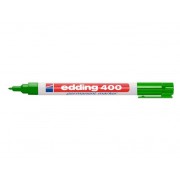 Edding 400 Rotulador Permanente - Punta Redonda - Trazo 1 mm. - Recargable - Secado Rapido - Color Verde