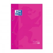 Oxford School Classic Cuaderno de Recambio - Tamaño A4 - Tapa Blanda - Encolado - Cuadricula 5x5 - 80 Hojas - Color Fucsia