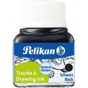 Pelikan 523 N17 Tinta China 10ml - Tinta de Alta Calidad - Resistente al Agua - Ideal para Dibujo y Caligrafia - Color Negro