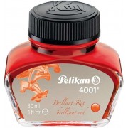 Pelikan Tinta 4001 No.78 - Frasco 30ml - Frasco de 30ml - Asegura el Perfecto Funcionamiento de la Estilografica - Color Rojo