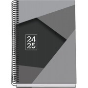 Dohe Tamgram Agenda Escolar Espiral A5 - Dia Pagina - Papel 70g/m2 - Cubierta de Carton Plastificado - Color Negro