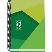 Dohe Tamgram Agenda Escolar Espiral A5 - Semana Vista - Papel 70g/m2 - Cubierta de Carton Plastificado - Color Verde