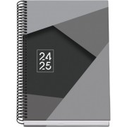 Dohe Tamgram Agenda Escolar Espiral A5 - Semana Vista - Papel 70g/m2 - Cubierta de Carton Plastificado - Color Negro