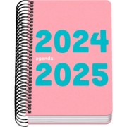 Dohe Memory Agenda Escolar Espiral A6 - Dia Pagina - Papel 70g/m2 - Cubierta de Polipropileno - Color Rosa