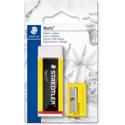 Staedtler Noris 526 Pack de 1 Goma de Borrar de Plastico + 1 Sacapuntas de Plastico