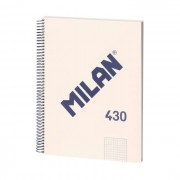 Milan Serie 1918 Cuaderno Espiral Formato A4 Cuadricula 5x5mm - 80 Hojas de 95 gr/m2 - Microperforado