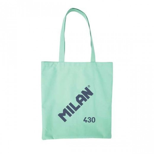 Milan Serie 1918 Tote Bag Bolsa de Tela - Tamaño  50x38x41cm - Asa Larga 27cm - Tejido 'ripstop' - Color Verde