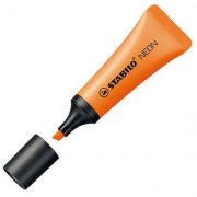 Stabilo Neon 72 Marcador Fluorescente - Trazo entre 2 y 5mm - Tinta con Base de Agua - Cuerpo en Forma de Tubo - Color Naranja