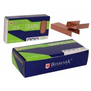 Bismark Caja de 1000 Grapas de Alambre de Alta Calidad Modelo 22/6 - Cobreadas