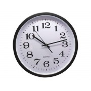 Bismark Reloj Oficina Grande - Lente de Cristal - Manecillas de Aluminio - Esfera de PVC - Color Negro