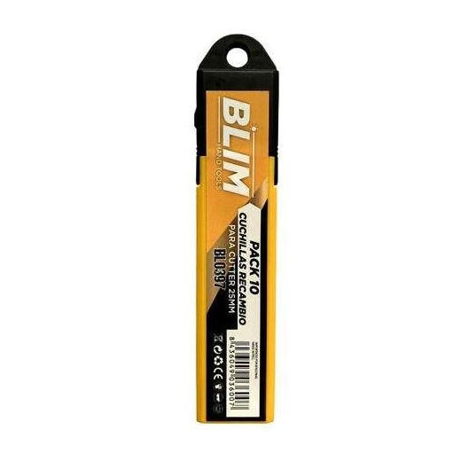 Blim Pack 10 Cuchillas Recambio para Cutters 25mm