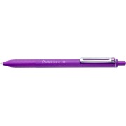 Pentel iZee Boligrafo de Bola Retractil - Punta 0.7mm - Trazo 0.35mm - Clip de Metal - Color Violeta