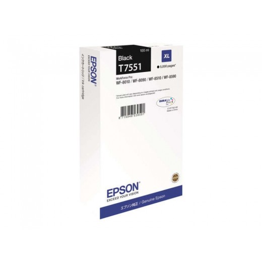 Epson T7551 Negro Cartucho de Tinta Original - C13T755140/C13T75514N