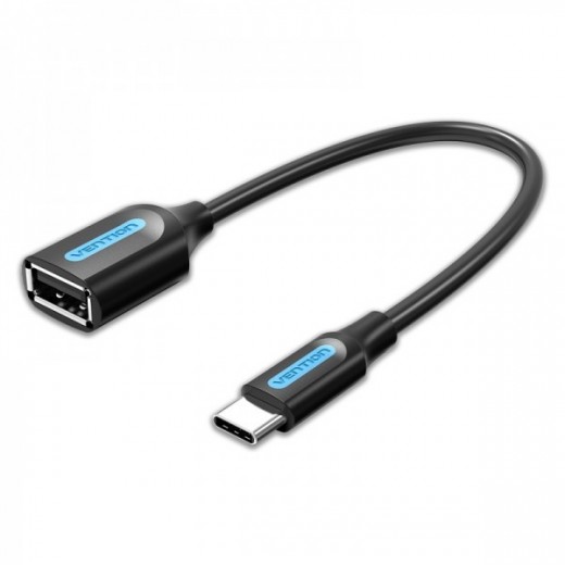 Vention Conversor USB-C Macho a USB A Hembra - 0.15m - Color Negro