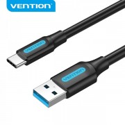 Vention Cable USB-A 3.0 Macho a USB-C Macho - 3A - 60W - 5Gbps - 2m - Color Negro