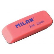 Milan Nata 236 Goma de Borrar Biselada - Plastico - Colores Fluorescentes Surtidos