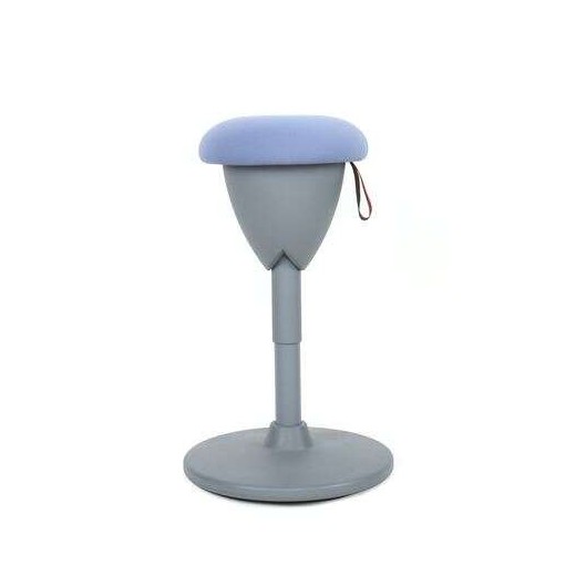 Cromad Design Taburete Multiusos - Asiento con Altura Ajustable - Giro de 360º - Tejido a Prueba de Agua - Color Azul Claro/Gris