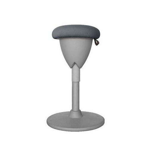 Cromad Design Taburete Multiusos - Asiento con Altura Ajustable - Giro de 360º - Tejido a Prueba de Agua - Color Gris