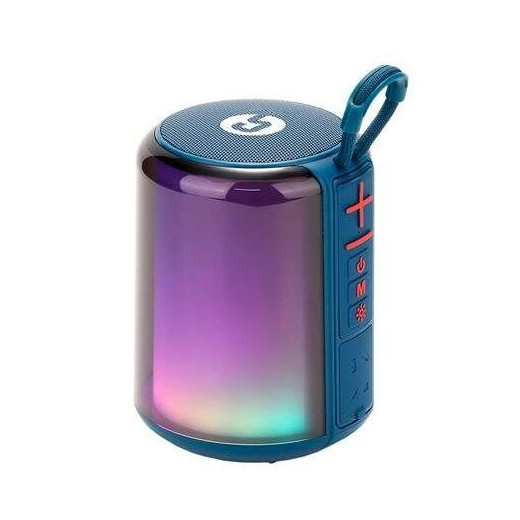 Coolsound Altavoz Bluetooth Light Boom 5W - Asa de Transporte - Efectos Luces LED - Color Azul