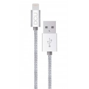 DCU Tecnologic Cable Lightning C89 - Conector USB 2.0 de Aluminio - Conductor de Cobre - Color Plata