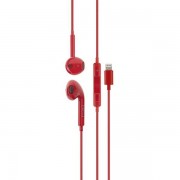 DCU Tecnologic Auriculares Stereo con Conector Lightning - Color Rojo