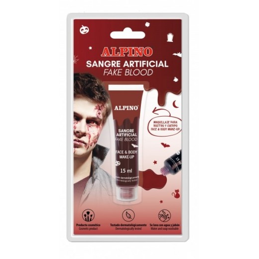 Alpino Bote de Sangre Artificial 15ml - Textura Viscosa - Color Realista - Testado Dermatologicamente - Se Lava con Agua y Jabon