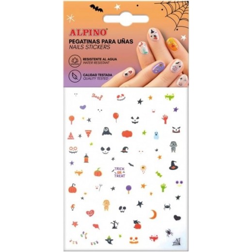 Alpino Pack de Pegatinas para Uñas Halloween - Autoadhesivas - Diseños Terrorificos