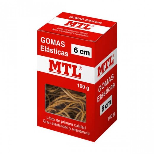 Dohe Goma de Borrar Resistente - 6cm de Longitud - Fabricada en Latex de Gran Elasticidad - Caja de 100gr