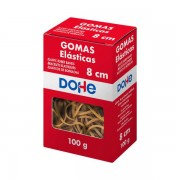 Dohe Gomas Elasticas - Longitud 8cm - Fabricadas en Latex de Gran Resistencia y Elasticidad - Caja de 100gr