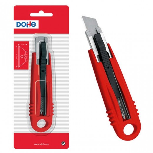 Dohe Cutter Retractil de Plastico - Guia Metalica - Sistema de Seguridad - 150mm de Longitud