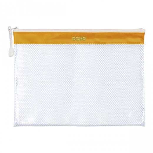 Dohe Bolsa Cremallera PVC - 32x24cm - Ideal para Documentos A4