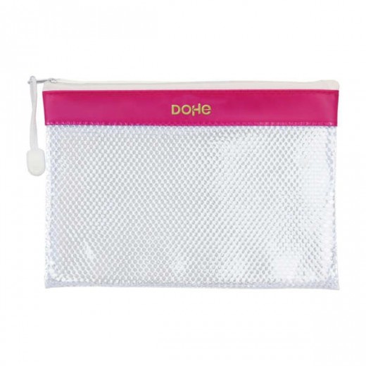 Dohe Bolsa Cremallera PVC - 24x17.5mm - Resistente al Agua - Ideal para Documentos A5