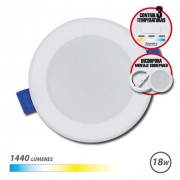 Elbat Downlight Circular 18W - 1440Lm - Selector 3 Temperaturas+Sobrepared - Color Blanco