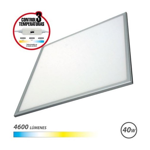 Elbat Panel LED 60x60 40W - 4600Lm - Selector 3 Temperaturas - Color Blanco