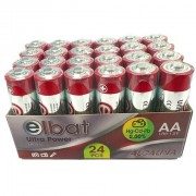 Elbat Pack 24 Pcs Pilas Alcalinas LR6/AA - Color Varios