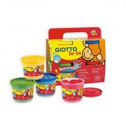 Giotto Bebe Pack de 4 Botes de Pintura para Dedos - 150ml - Facil Aplicacion - Colores Surtidos