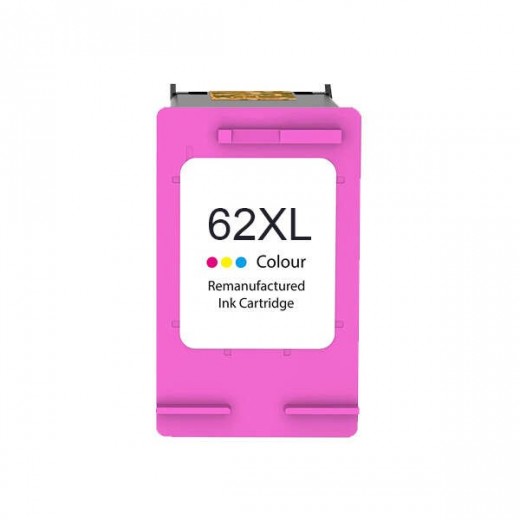 HP 62XL Color Cartucho de Tinta Remanufacturado - Reemplaza C2P06AE/C2P07AE