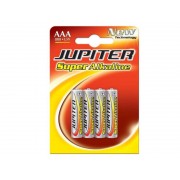 Jupiter Pack de 4 Pilas Alcalinas LR03 AAA - Alta Tecnologia - Fiabilidad - Elevado Rendimiento - Maximas Prestaciones